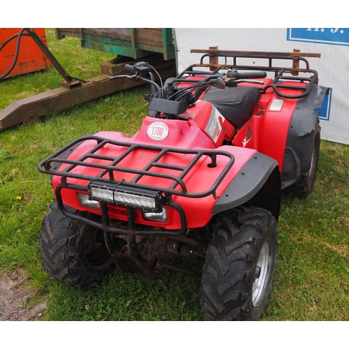 1780 - Honda Big Red quad. Key in office