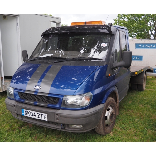 1795 - Ford transit beaver tail recovery with winch. MOT until 23/3/25. Reg. NK04 ZTP. V5 in office