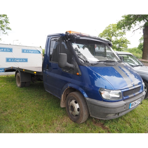 1795 - Ford transit beaver tail recovery with winch. MOT until 23/3/25. Reg. NK04 ZTP. V5 in office