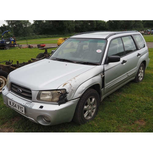 1821 - Subaru Forester, spares. Reg. WJ54 VYG