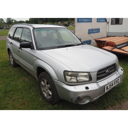 1821 - Subaru Forester, spares. Reg. WJ54 VYG