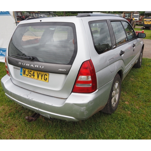 1821 - Subaru Forester, spares. Reg. WJ54 VYG