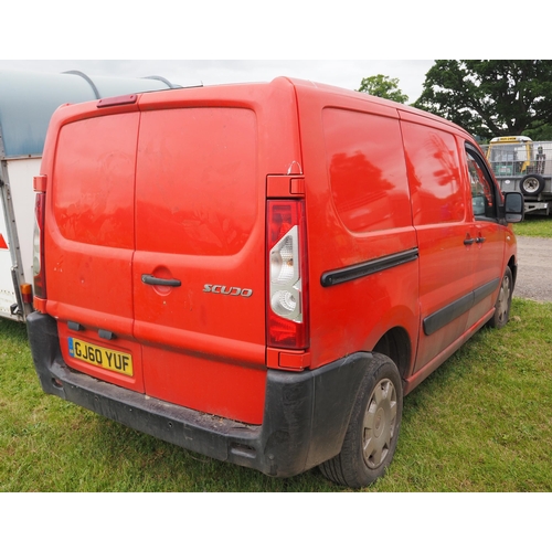 1827 - Fiat Scudo van,2010. Reg. GJ60 YUF. V5 in office