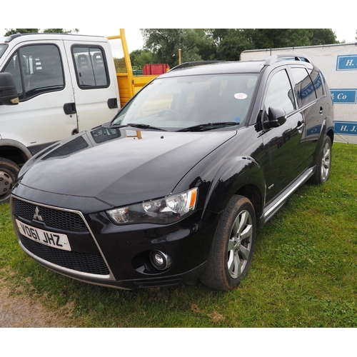 1832 - Mitsubishi Outlander diesel car. MOT until 9/11/24. Reg. VO61 JHZ. V5 and key in office