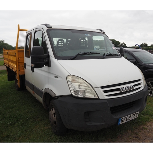 1833 - Iveco Daily 3L crew cab tipper, 2008. Reg. RK08 GEY