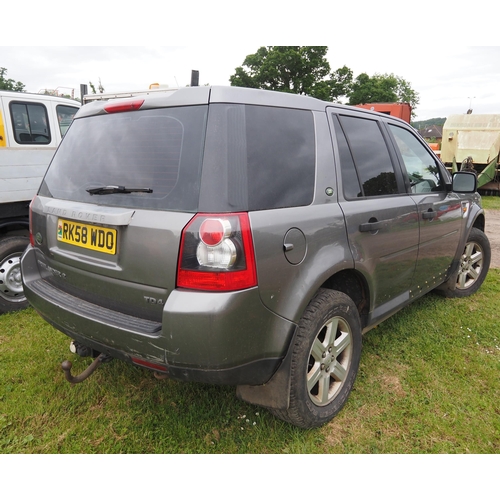 1835 - Land Rover Freelander 2 TD4 commercial. Runs and drives. MOT until 12/07/24. Reg. RK58 WDO. V5 and k... 