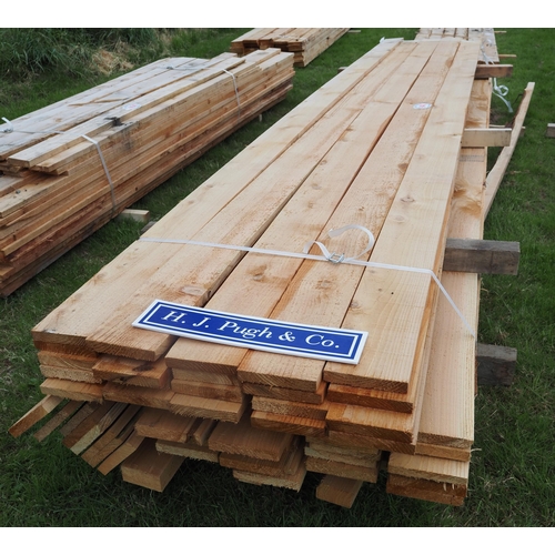 949 - Cedar boards 4.8m x150x25 - approx. 50