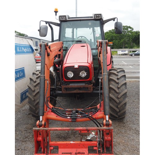 1627 - Massey Ferguson 5455 tractor. C/w Quicke loader, 5100 hours, new tyres. No docs