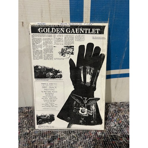 436 - The Golden Gauntlet trophy won by Charlie Ward on the 28th April 1929 at the Ings Road stadium Wombw... 