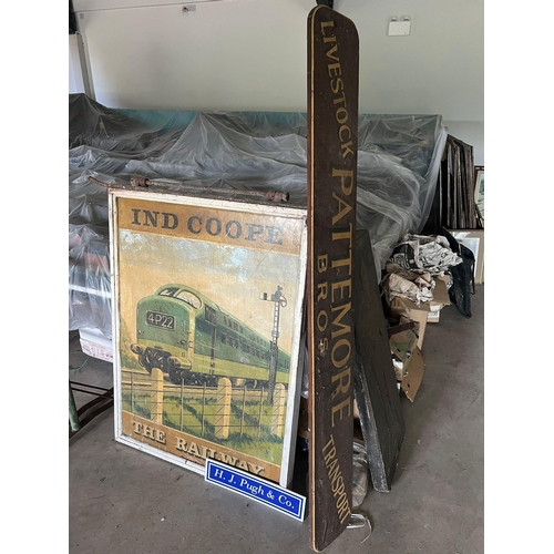 125 - Double sided 'The Railway' sign 46 x 32