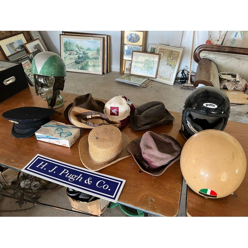 65 - Various hats and helmets