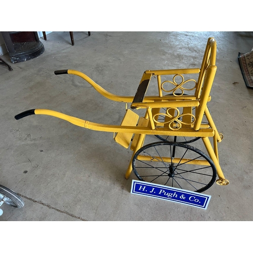 78 - Yellow 2 wheeled market trolley