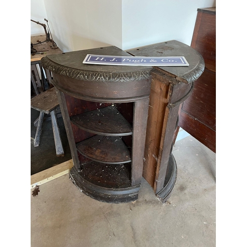 85 - Mahogany corner cupboard 38