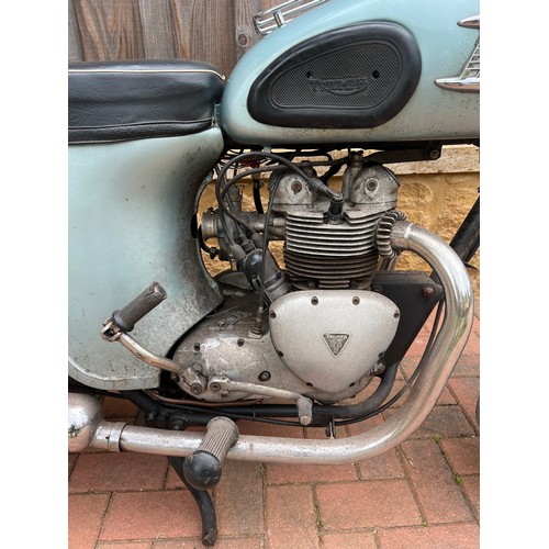 29A - Triumph 3TA motorcycle. 1961.
Engine No- 3TA H21747
Frame No- 21747
Reg XDW419. C/w V62 form. Runs a... 