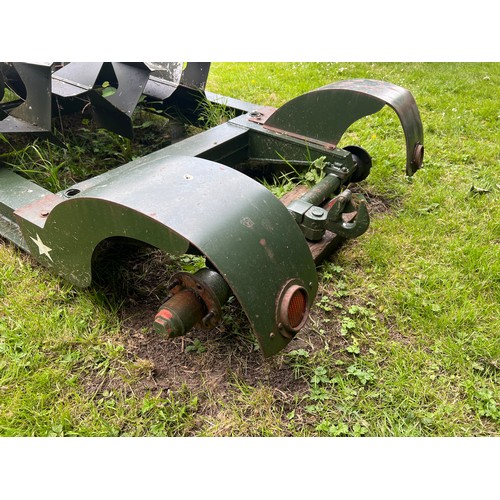 198 - Bomb trolley. Fitted with 6 plastic bomb ornaments. 12'x4'. No rear wheels