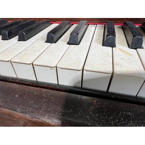 93 - Waddington & Sons pianola c/w a large quantity of word rolls and stool