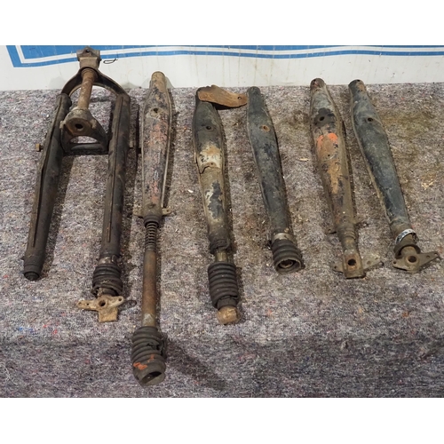 137 - Early British motorcycle fork parts