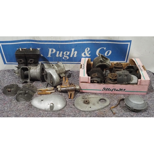 235 - Excelsior Talisman engine parts, gearbox, covers, etc