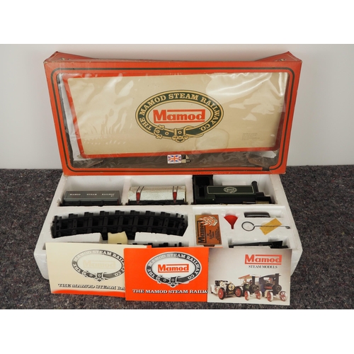 9 - Mamod live steam locomotive model railway set in box