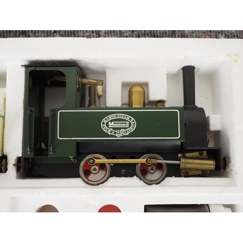 9 - Mamod live steam locomotive model railway set in box