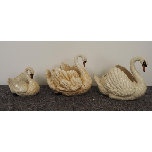 275 - Porcelain swan planters - 3