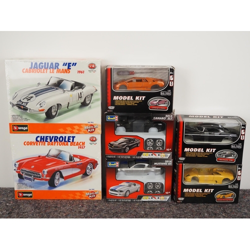 62 - Burago, Revell and Motor Max car model kits