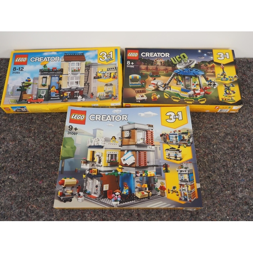71 - Lego Creator 3 in 1 sets in box to include 31095, 31065 and 31097