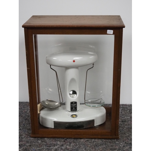 288 - Avery Class B weighing scales in glass display case