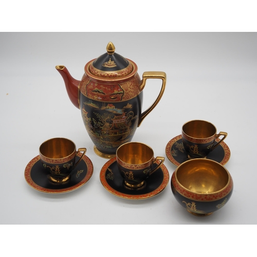 305 - Carlton Ware Mikado Art Deco coffee set