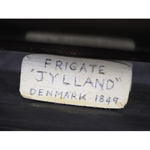 246 - Frigate Jylland Denmark 1849 model ship with stand 40