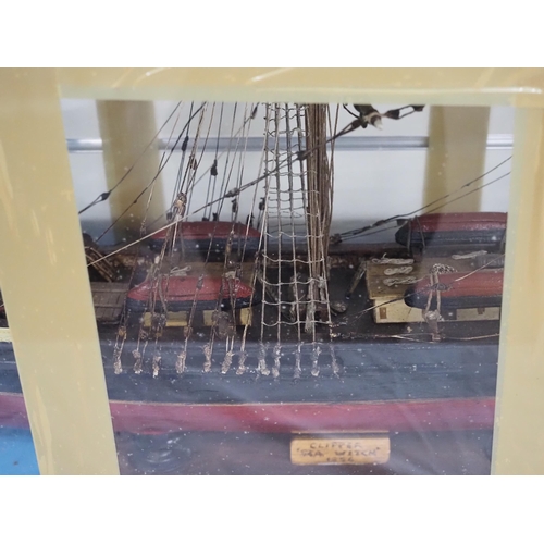 249 - Clipper Sea Witch 1856 model ship in display case 30