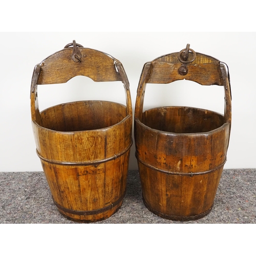 311 - Vintage water buckets and carrying yoke