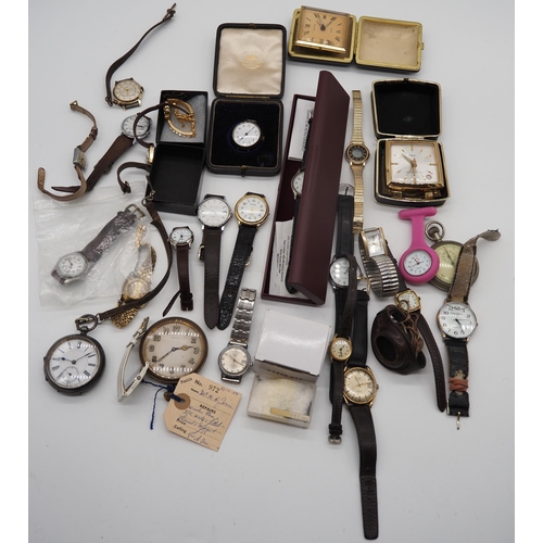 324 - Quantity of assorted wrist watches and pocket watches to include Sekonda, Constant, Timex, etc.