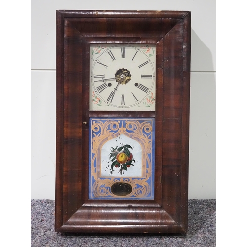 373 - Antique 30 hour American wall clock 26