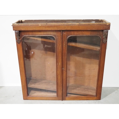 452 - Victorian glazed front book case in mahogany H45½