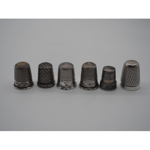 314 - Silver thimbles - 6