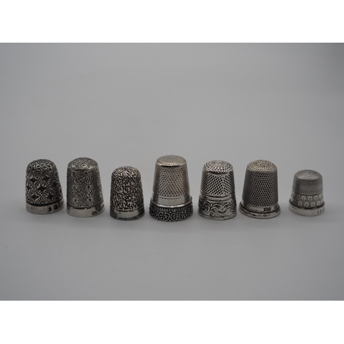 317 - Silver thimbles - 7