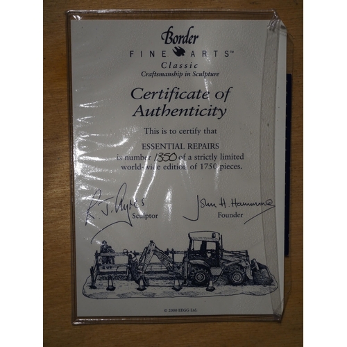 86 - Border Fine Arts 'Essential Repairs' complete with certificate of authenticity
