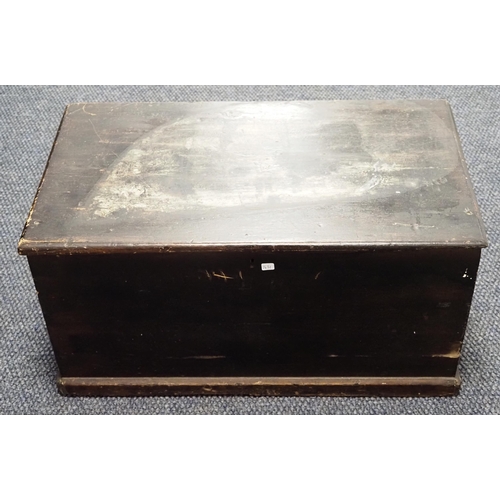 437 - Small stained pine chest H14