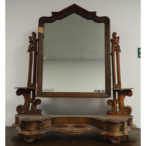 439 - Mahogany swing mirror with jewellery storage compartments 36