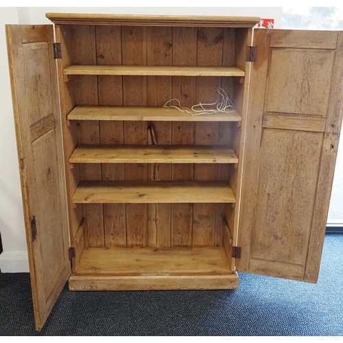 448 - Pine cupboard with 4 shelves H54