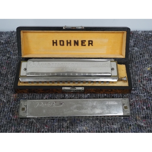 112 - M Hohner and Robin Band harmonicas
