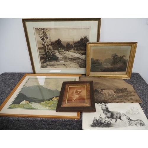 369 - Assorted prints, some framed