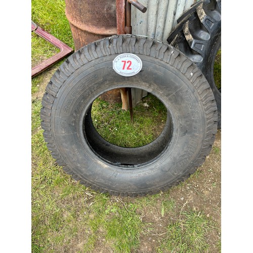 72 - Ranger tyre 265/70R16. Unused