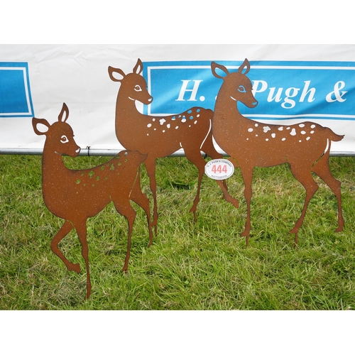 444 - Metal Deer ornaments - 3