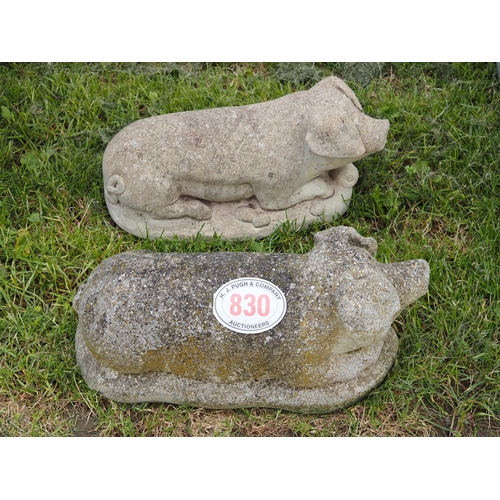 830 - Pig statues - 2