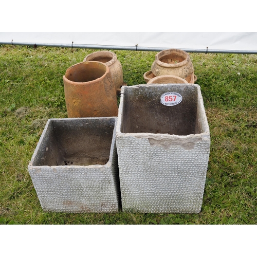 857 - Chimney pots, planters, etc.