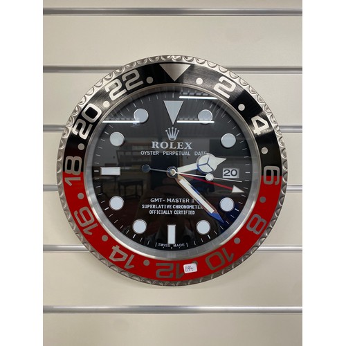 385 - Rolex GMT-Master II style wall clock 13½