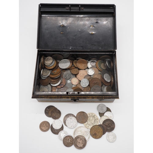 100 - Cash tin of old coins
