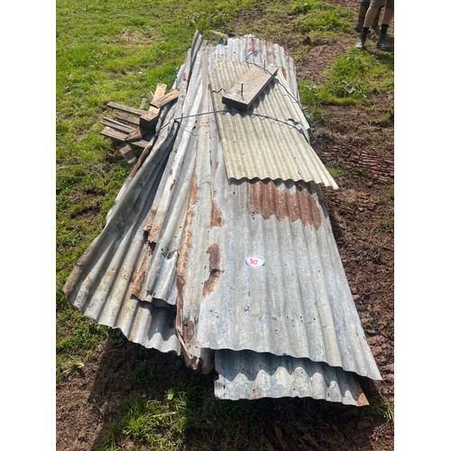 90 - Corrugated iron sheets